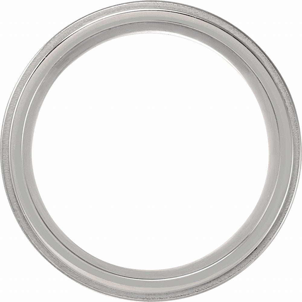 Titanium 7 mm Stepped-Edge Band Size 8
