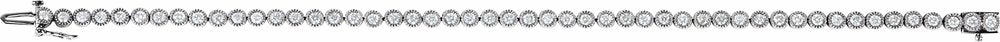 14K White Gold 2 CTW Natural Diamond Line 7 1/4" Bracelet