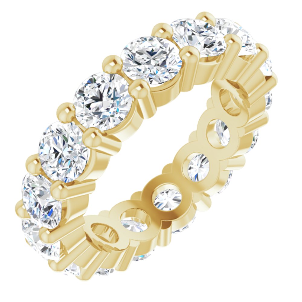 14K Yellow Gold 4 CTW Lab-Grown Diamond Eternity Band Size 5