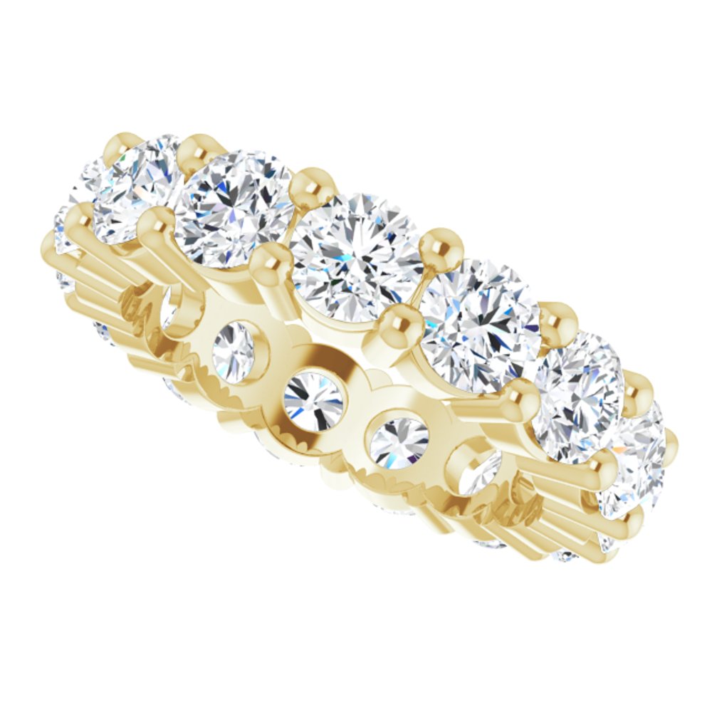 14K Yellow Gold 4 CTW Lab-Grown Diamond Eternity Band Size 5