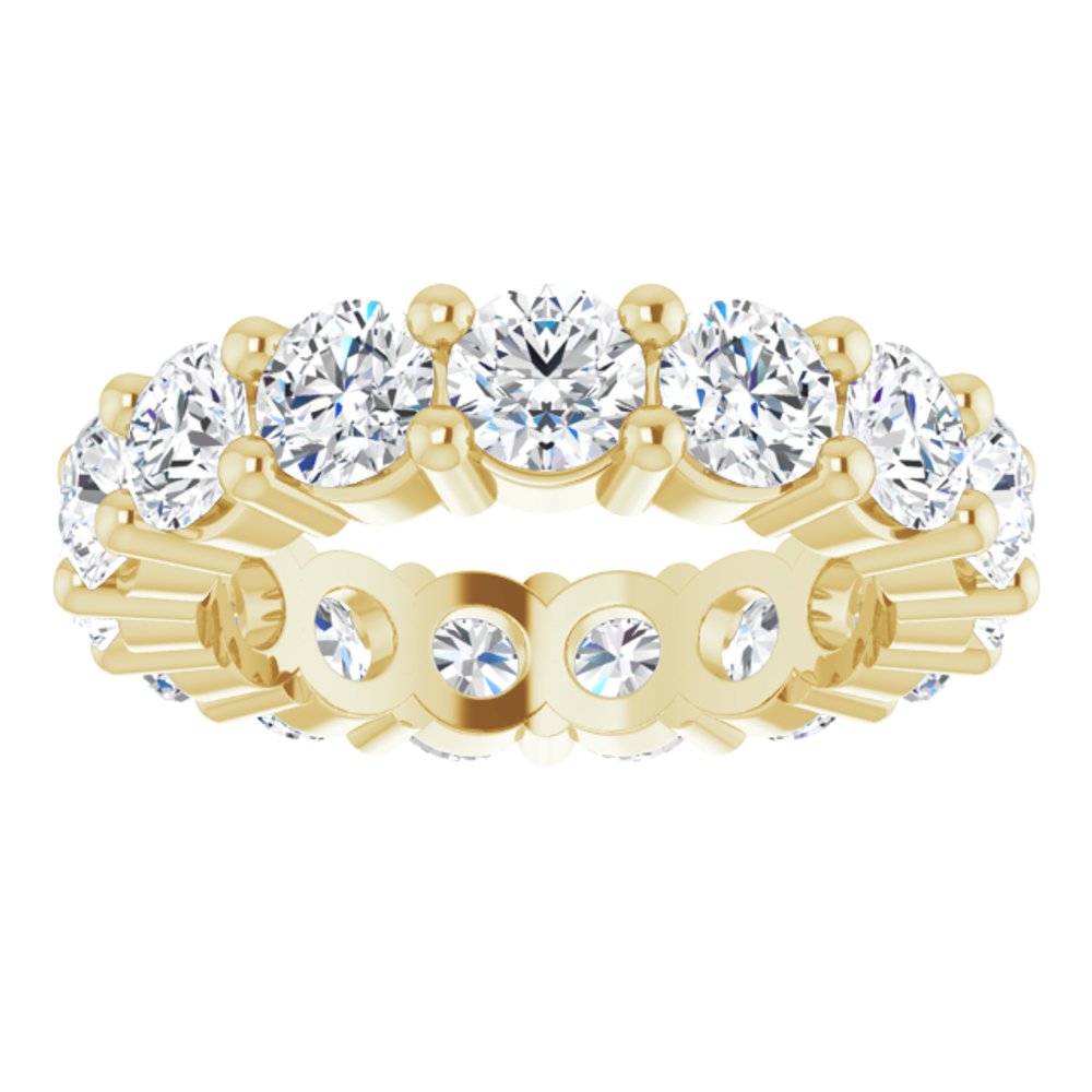 14K Yellow Gold 4 CTW Lab-Grown Diamond Eternity Band Size 5