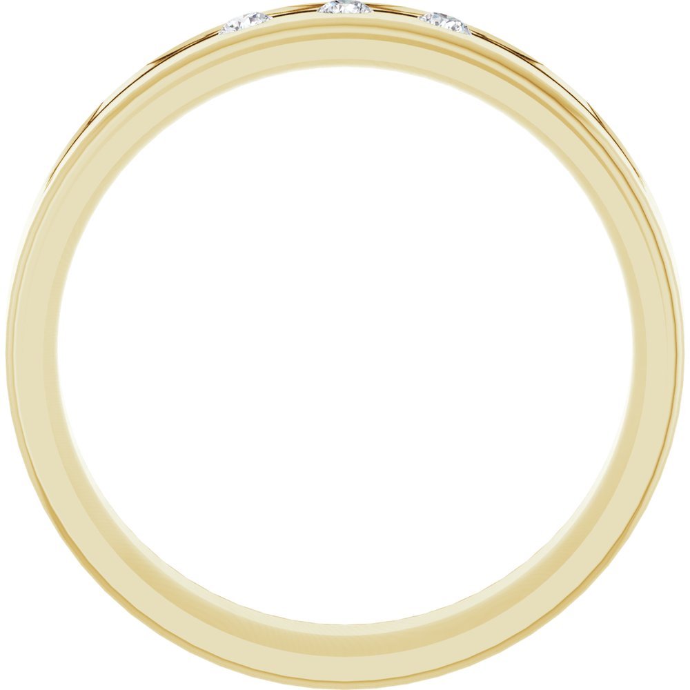 14K Yellow Gold .08 CTW Natural Diamond Band Size 10