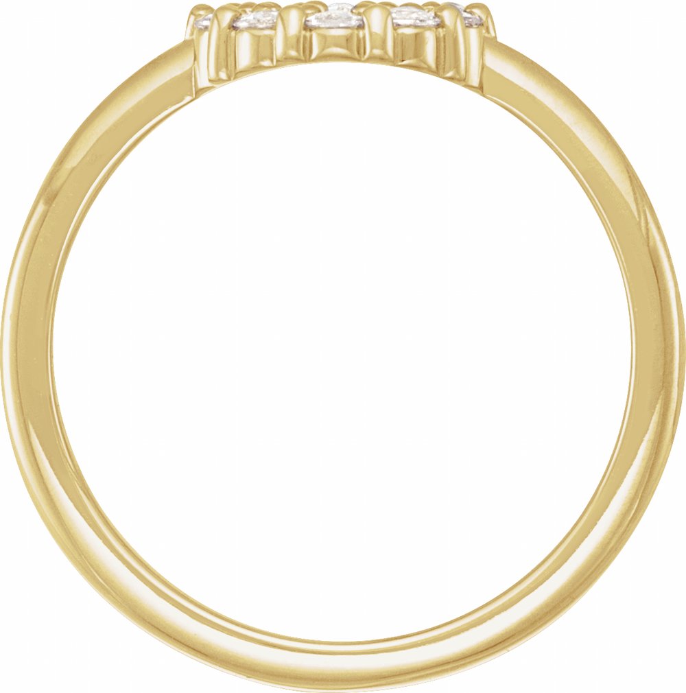 14K Yellow Gold 1/5 CTW Natural Diamond Rose-Cut Halo-Style Ring