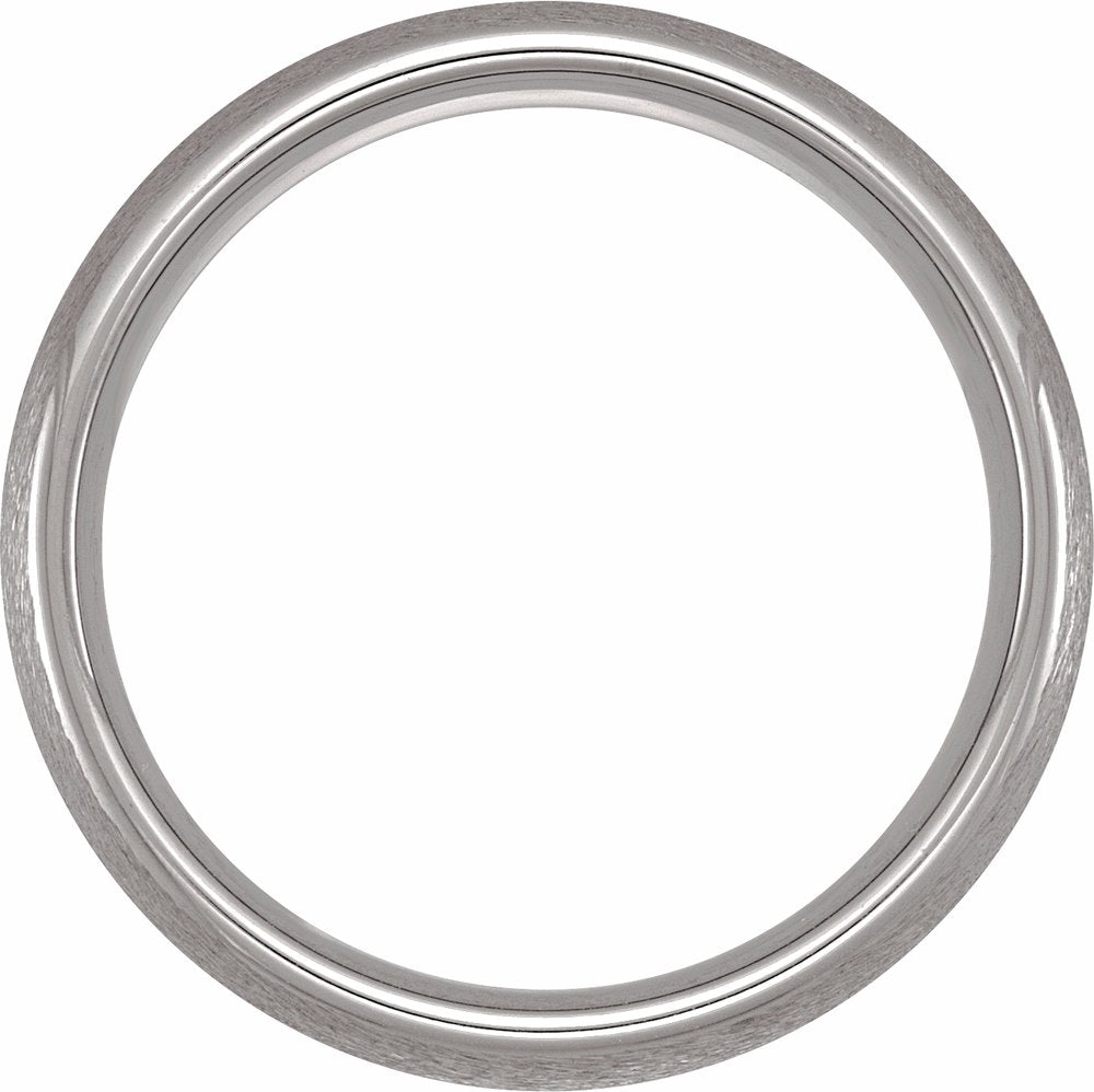 Tungsten 6 mm Half Round Comfort-Fit Satin Band Size 8