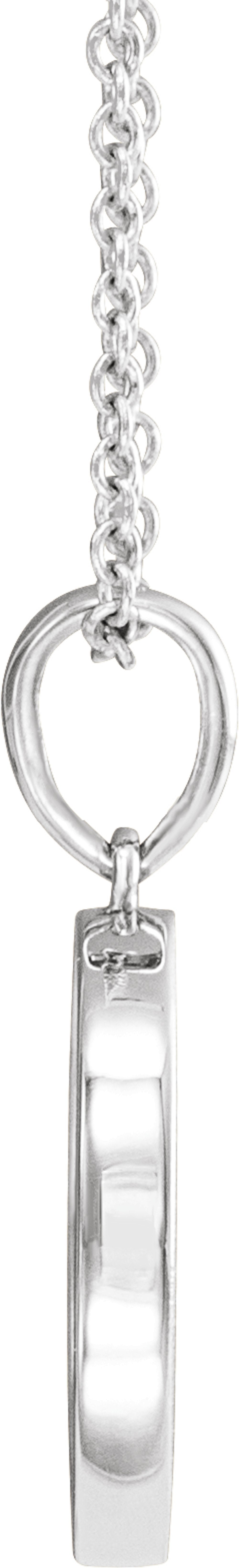 14K White Natural Multi-Gemstone Petite Moon & Star 18" Necklace