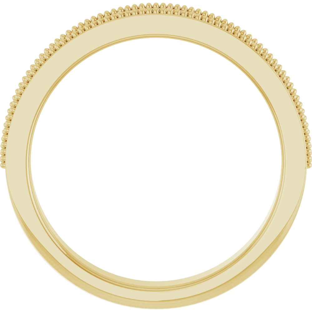 14K Yellow 1/8 CTW Natural Diamond Milgrain Anniversary Band