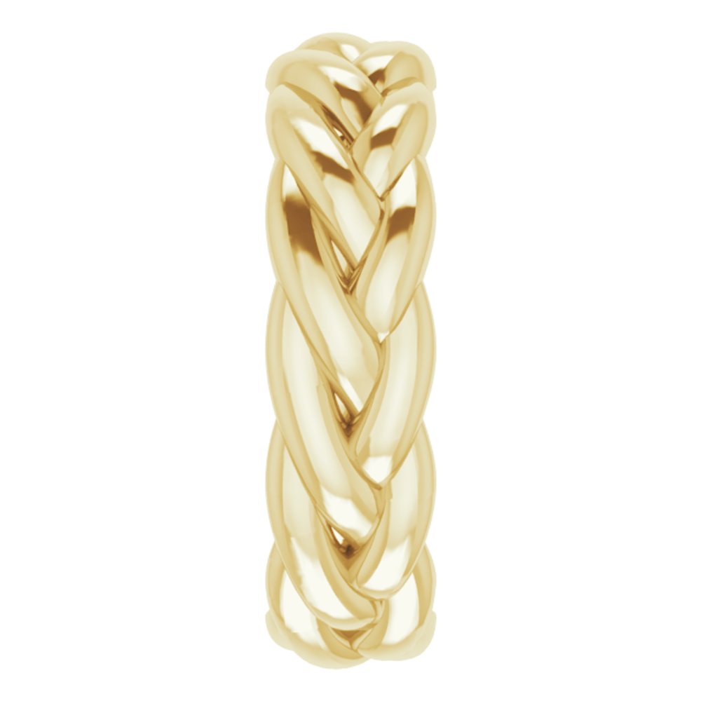 10K Yellow Gold 6 mm Woven-Design Band Size 7.5