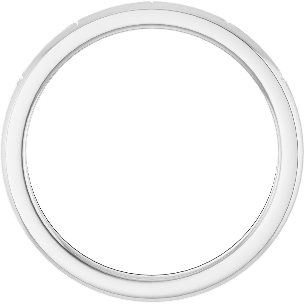 14K White Gold 2.2 mm Celestial Flat Band Size 7