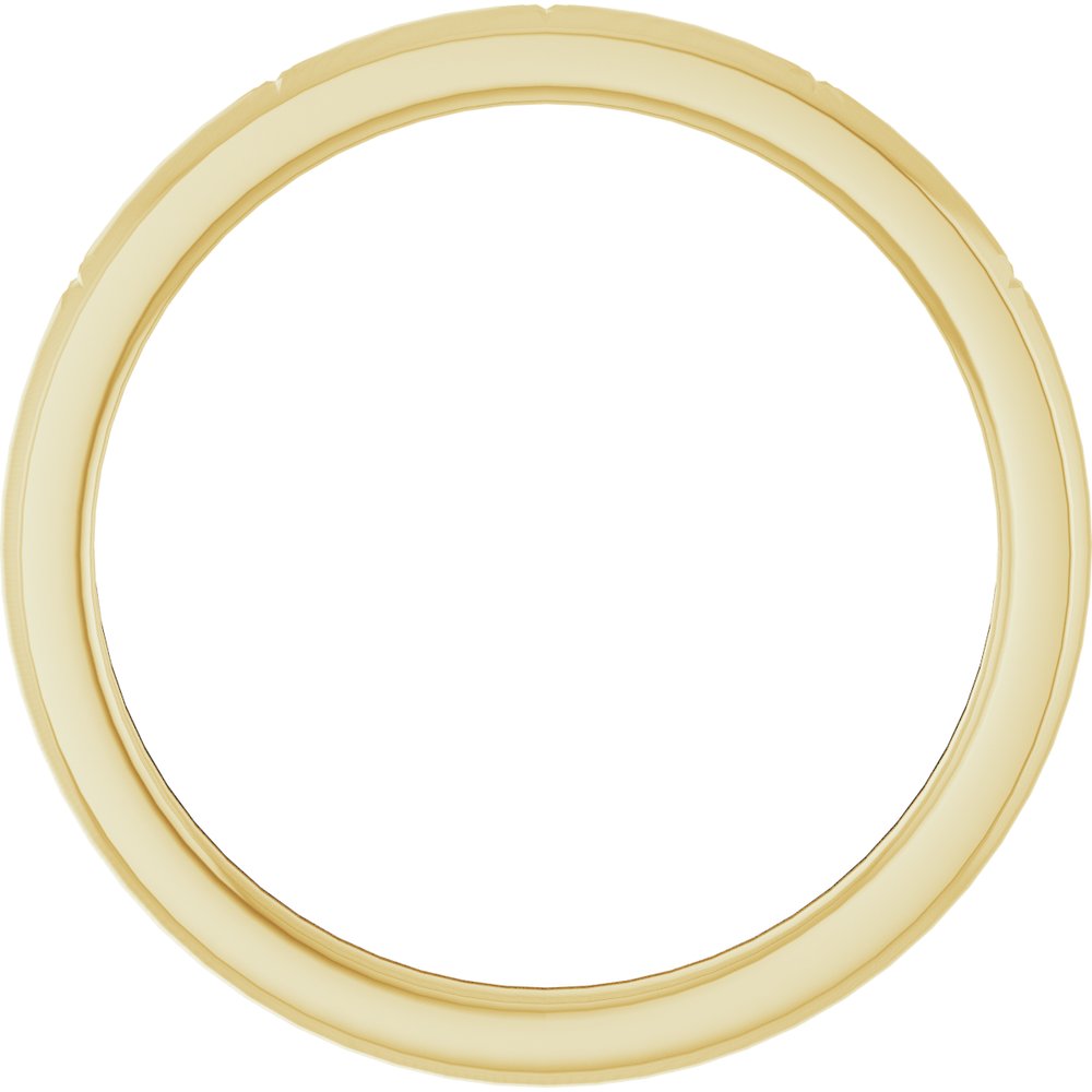 14K Yellow Gold 2.2 mm Celestial Flat Band Size 5