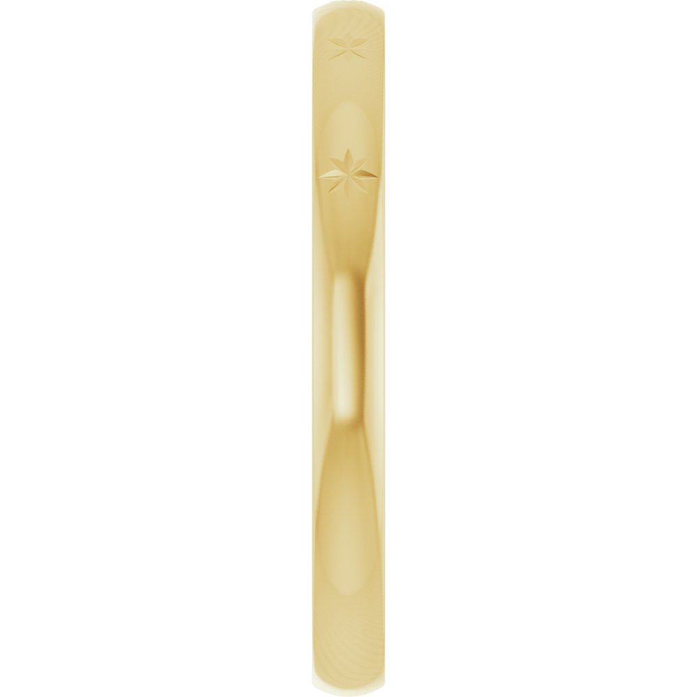 14K Yellow 2.2 mm Celestial Flat Band