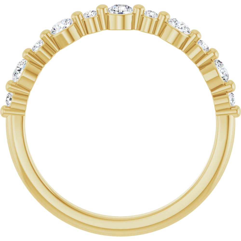 14K Yellow Gold 3/8 CTW Natural Diamond Anniversary Band