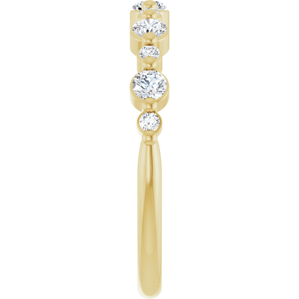 14K Yellow Gold 3/8 CTW Natural Diamond Anniversary Band