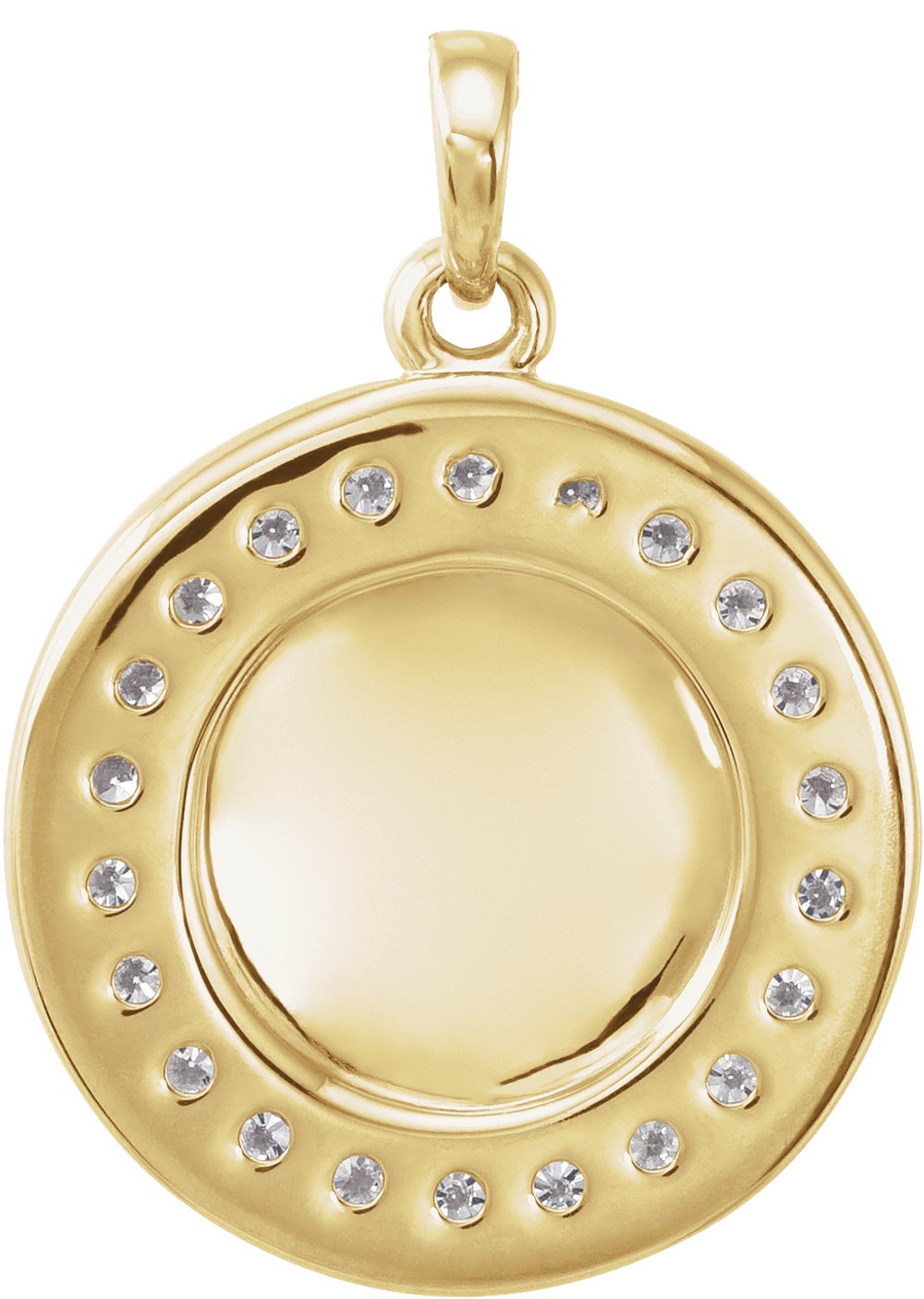 14K Yellow Gold 1/5 CTW Natural Diamond Engravable 16-18" Necklace