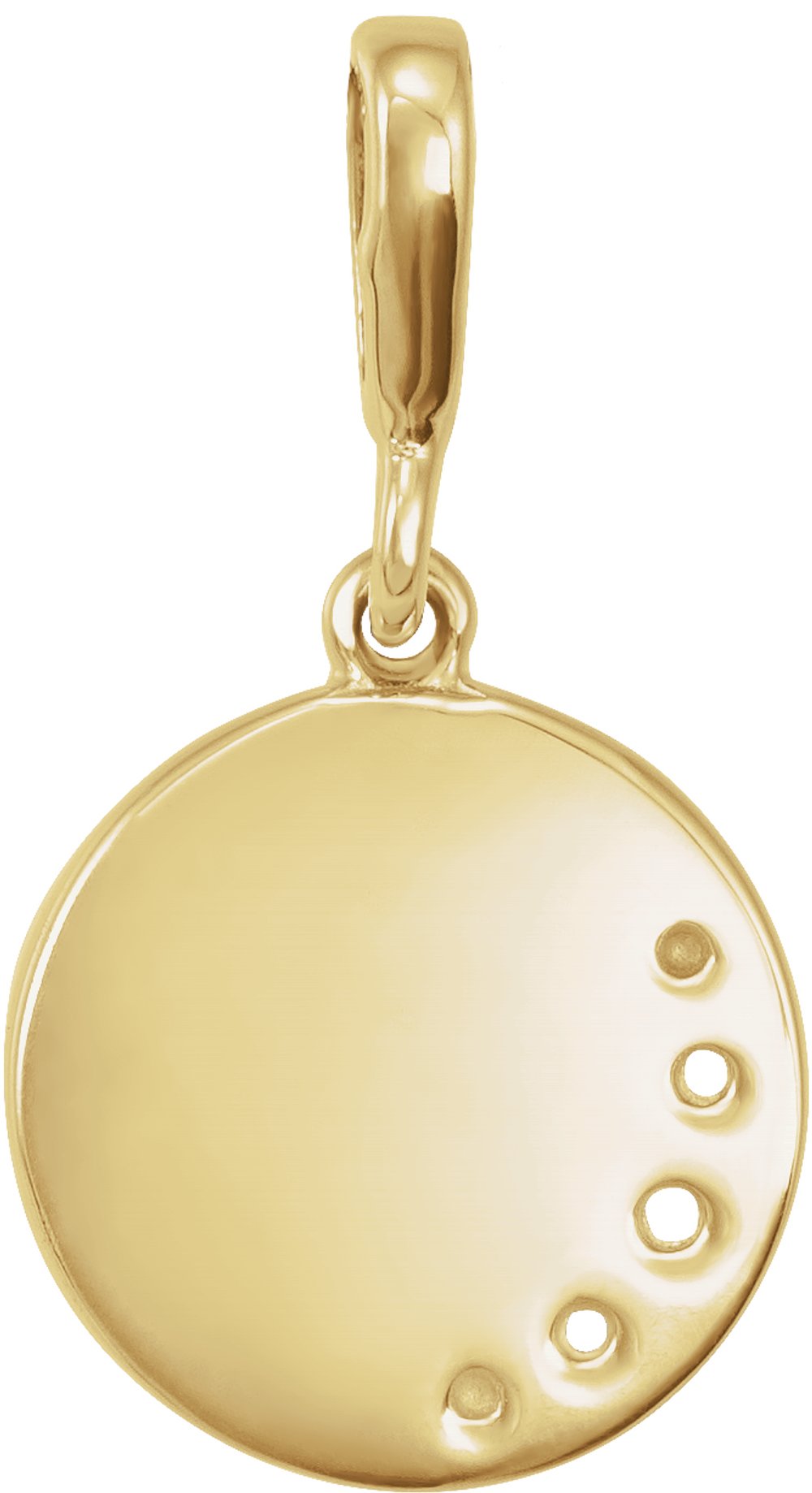 14K Yellow 1/10 CTW Natural Diamond Crescent Moon Pendant