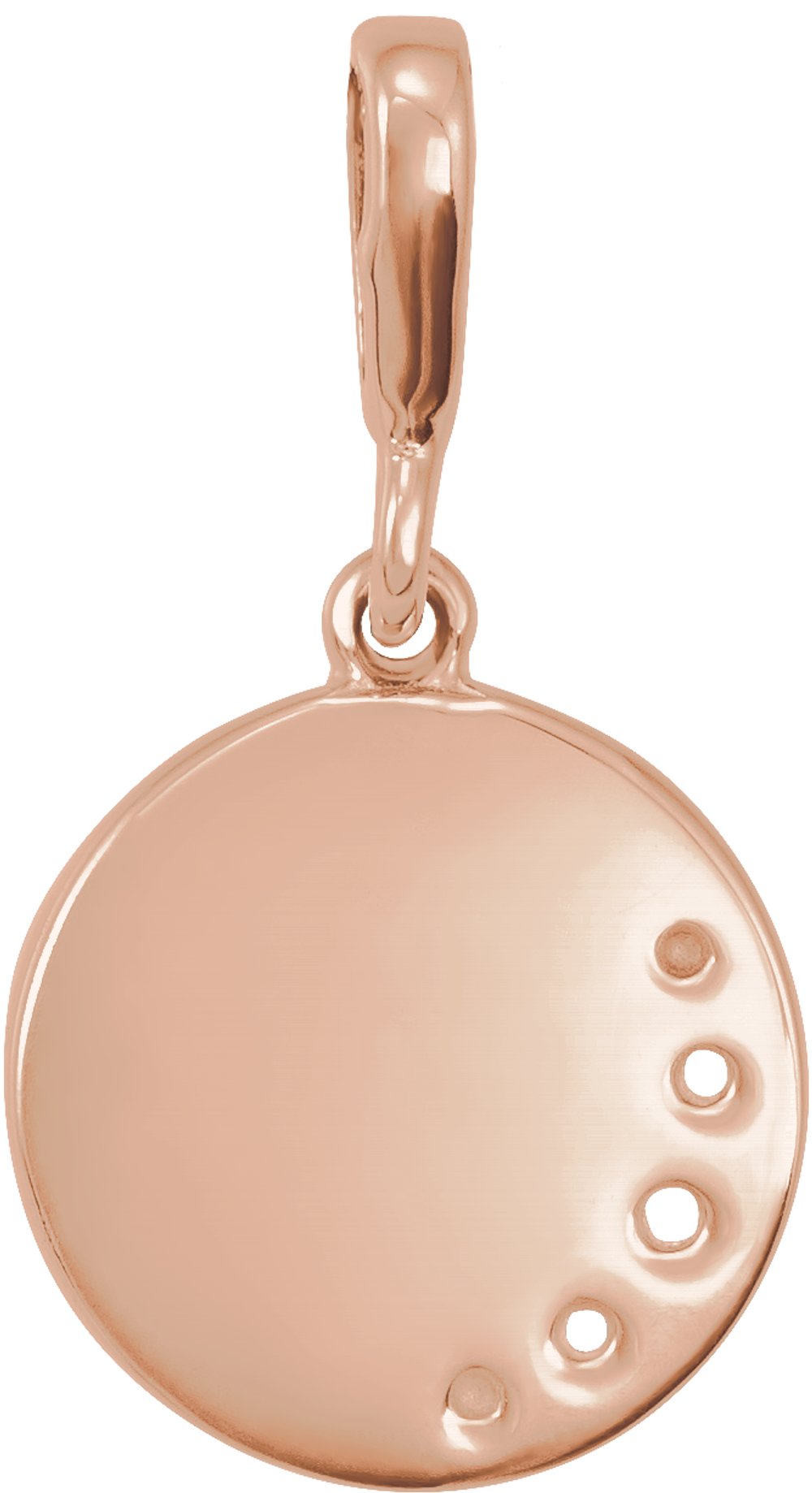 14K Rose 1/10 CTW Natural Diamond Crescent Moon Pendant