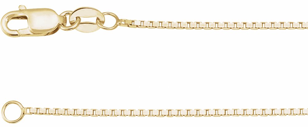 10K Yellow Gold 1 mm Box 16" Chain