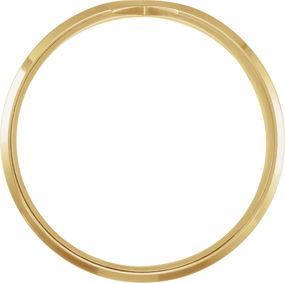 14K Yellow 6 mm Single Notched Comfort-Fit Band