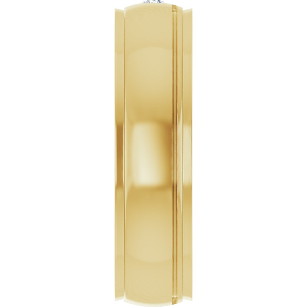 14K Yellow .03 CT Natural Diamond Band Size 10