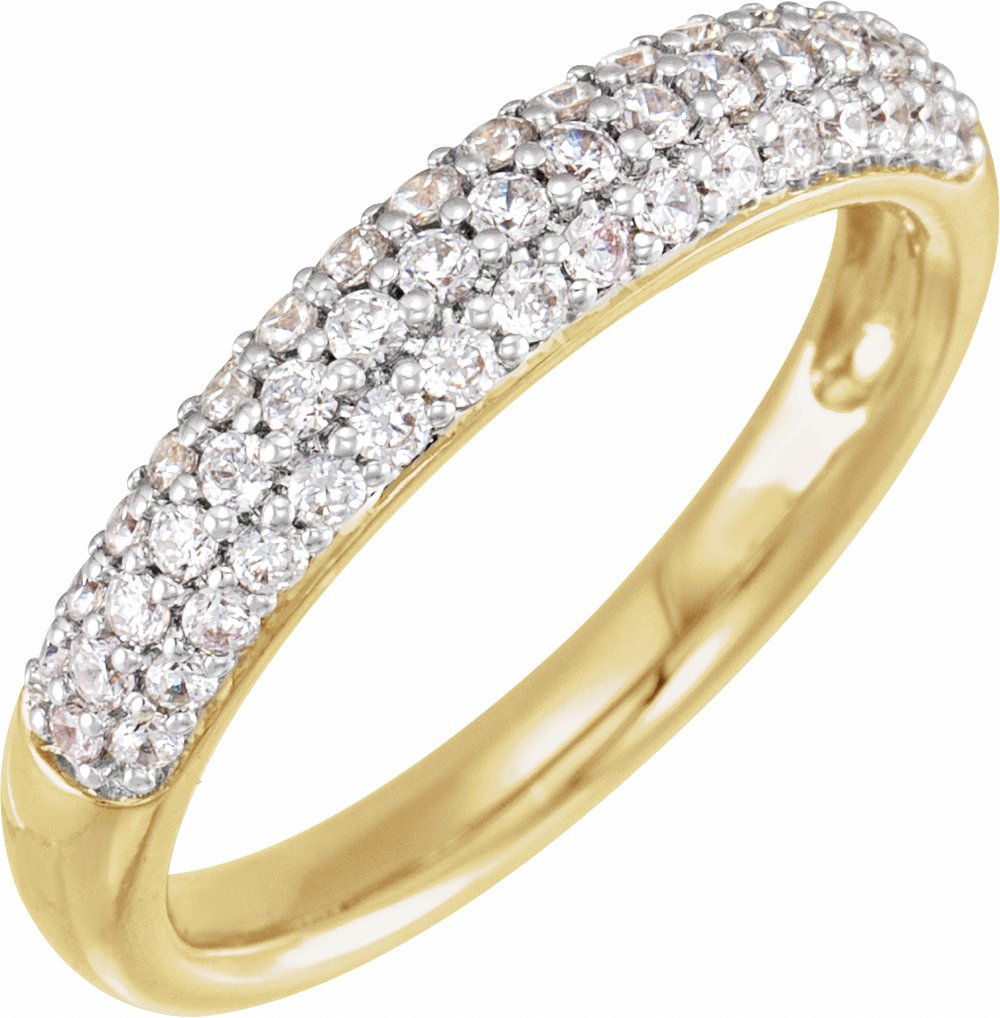 14K Yellow Gold 1/2 CTW Lab-Grown Diamond Ring