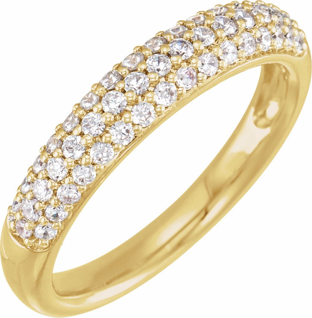 14K Yellow Gold 1/2 CTW Lab-Grown Diamond Ring