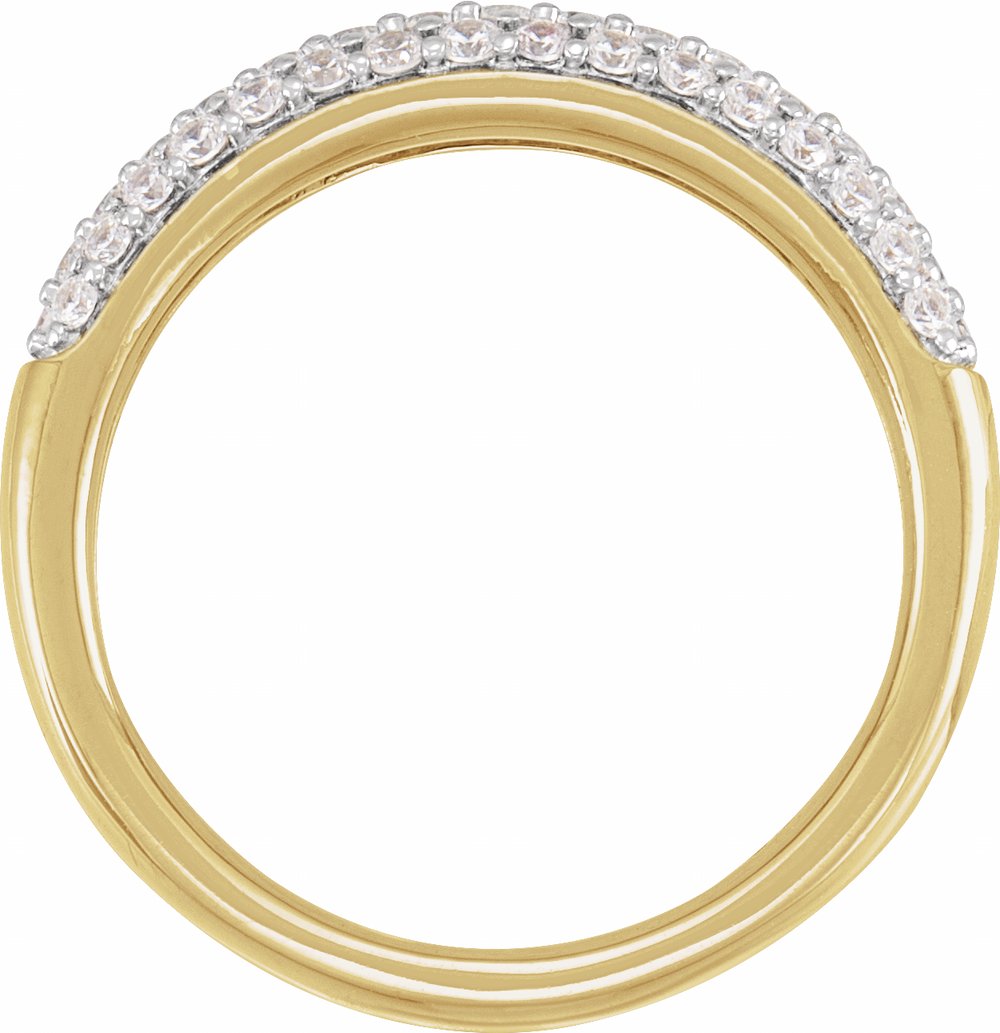 14K Yellow Gold 1/2 CTW Lab-Grown Diamond Ring