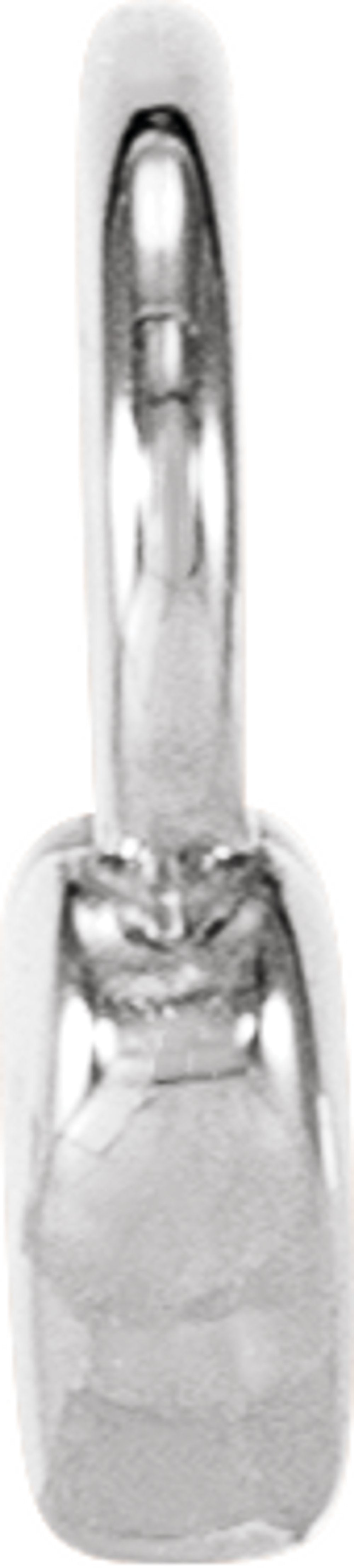 14K White 4 mm Heart Hoop Dangle