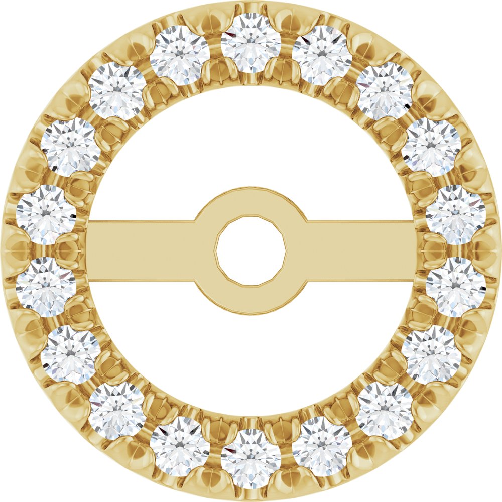 14K Yellow Gold 5.3 mm ID 1/6 CTW Lab-Grown Diamond French-Set Earring Jacket
