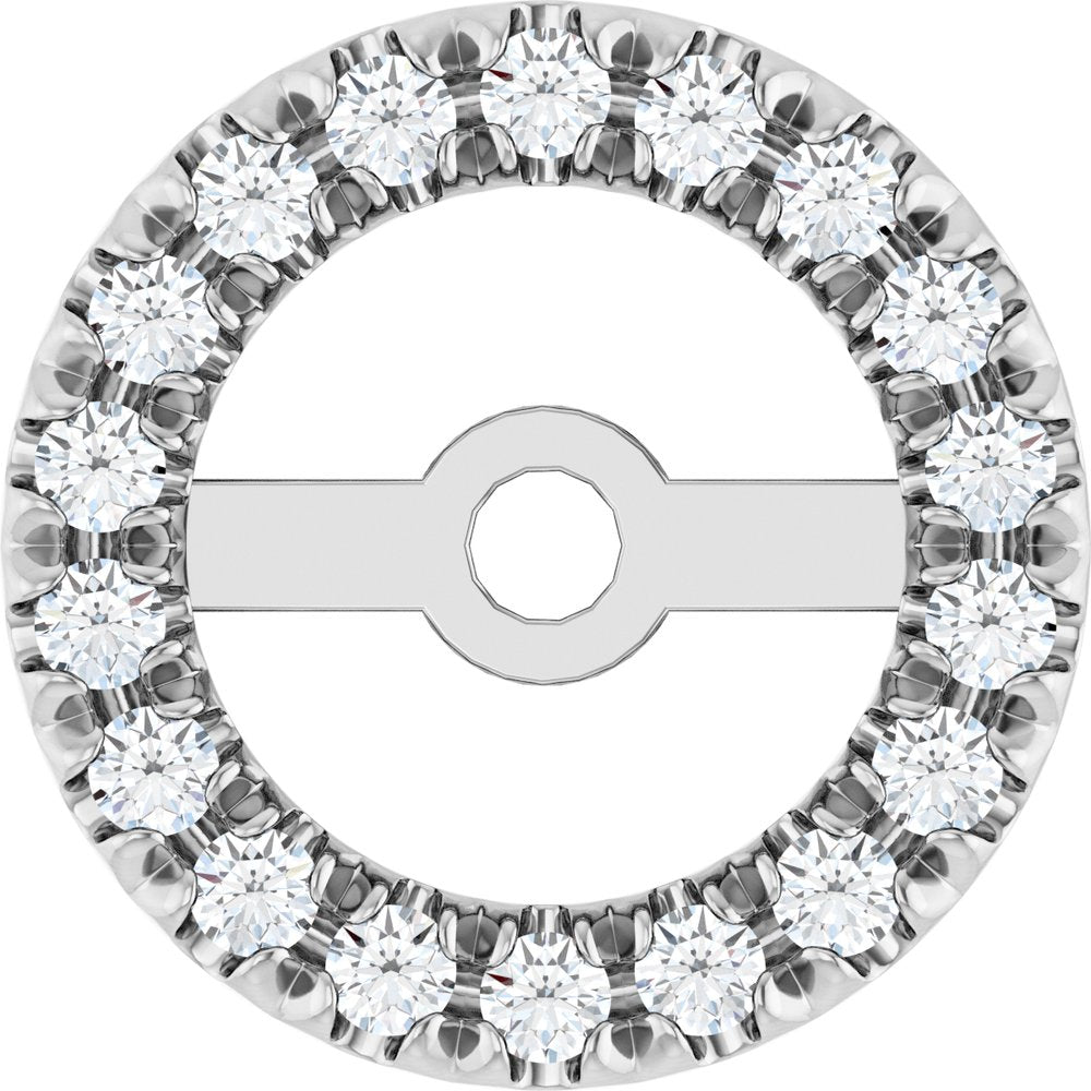 14K White Gold 5.3 mm ID 1/6 CTW Lab-Grown Diamond French-Set Earring Jacket