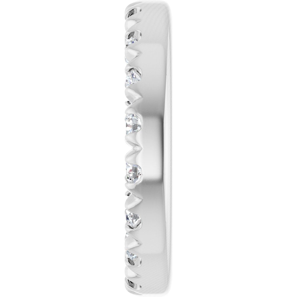 14K White Gold 5.3 mm ID 1/6 CTW Lab-Grown Diamond French-Set Earring Jacket