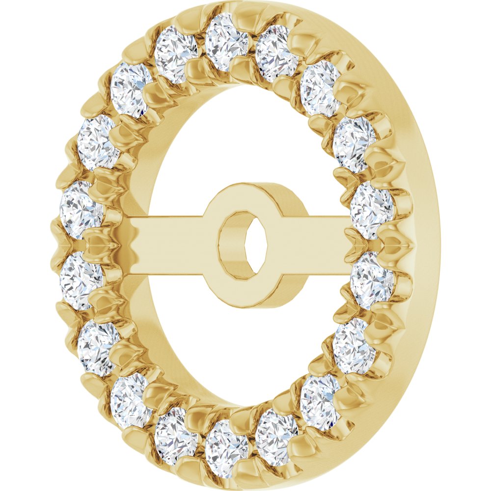 14K Yellow Gold 5.3 mm ID 1/6 CTW Lab-Grown Diamond French-Set Earring Jacket