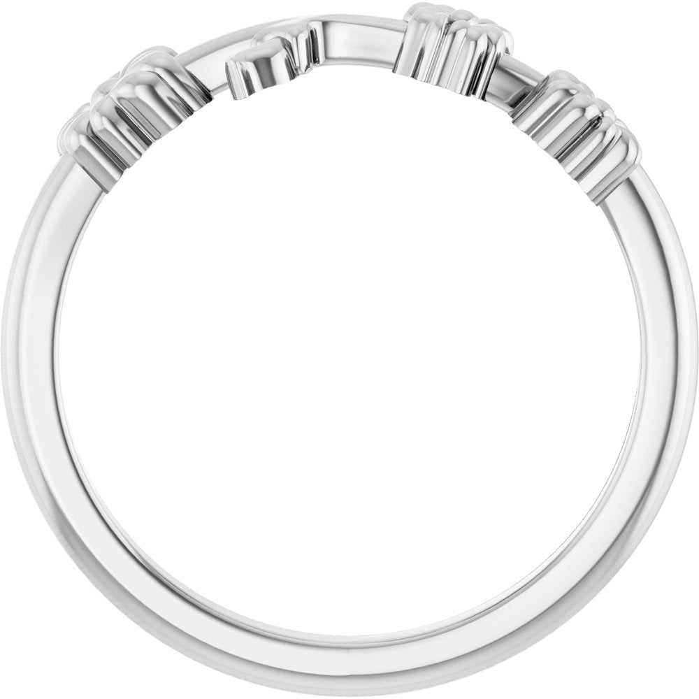 Sterling Silver Floral Stackable Ring