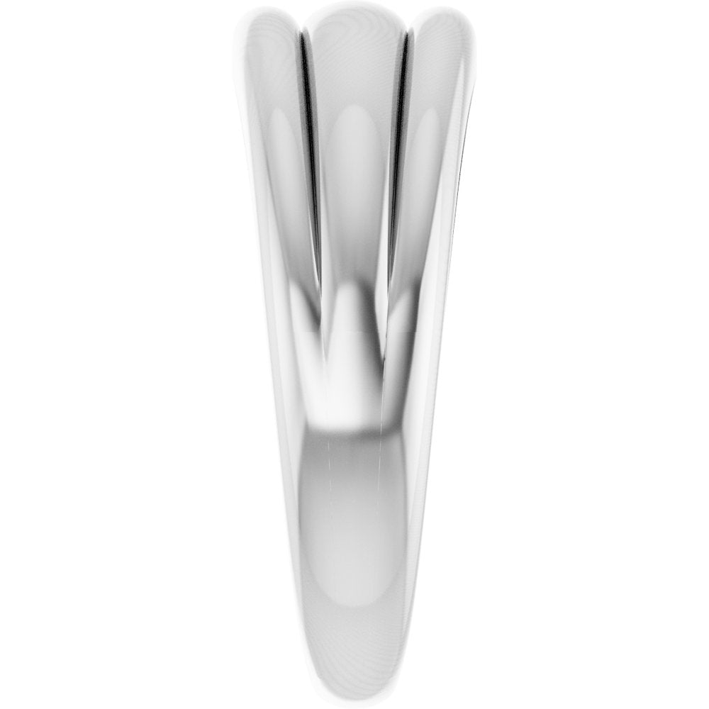 14K White Triple Dome Ring