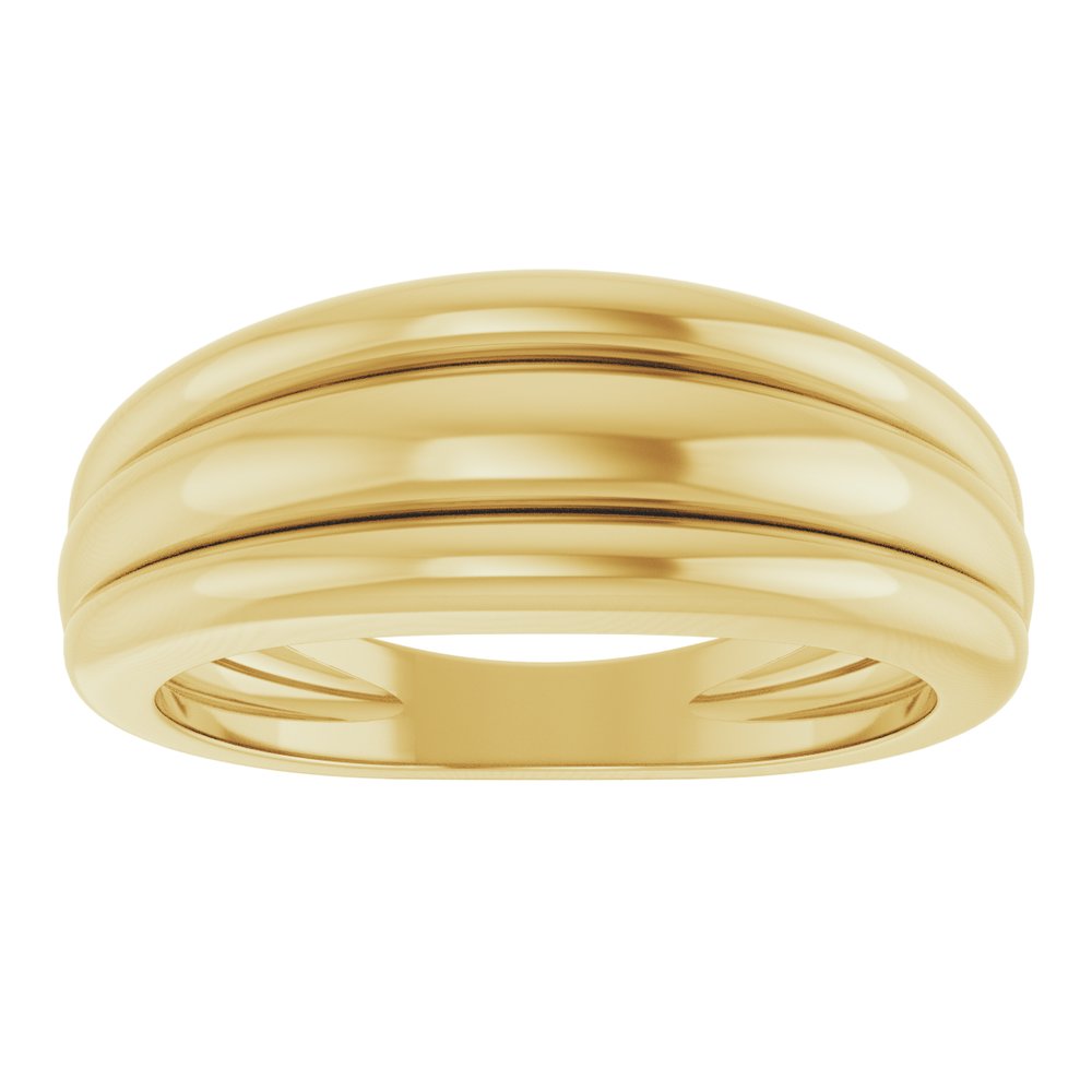 14K Yellow Triple Dome Ring
