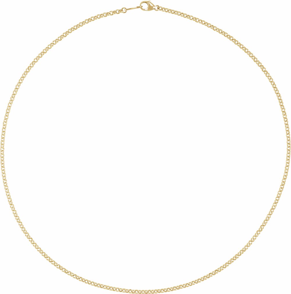 18K Yellow Gold 2.4 mm Rolo 18" Chain