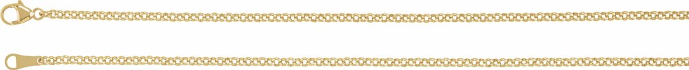 18K Yellow Gold 2.4 mm Rolo 18" Chain