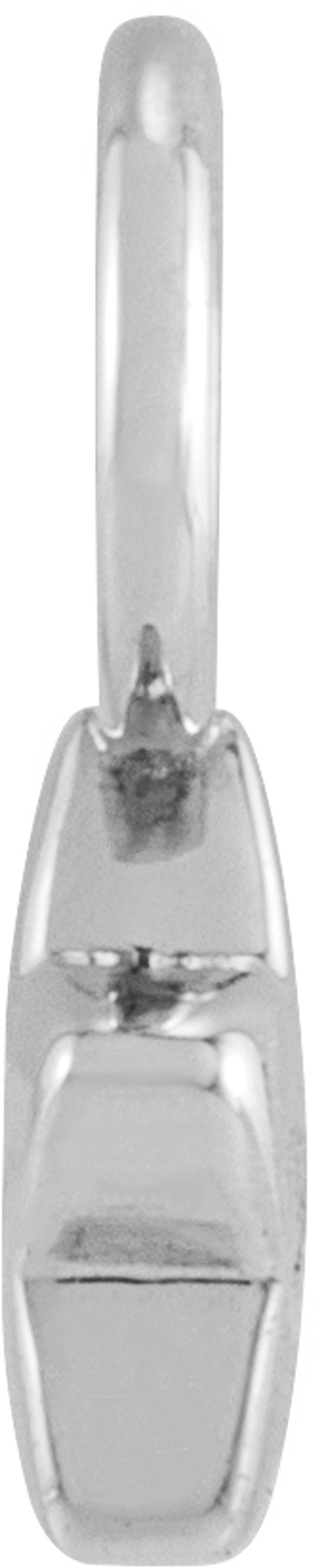 10K White 5 mm Star Hoop Dangle