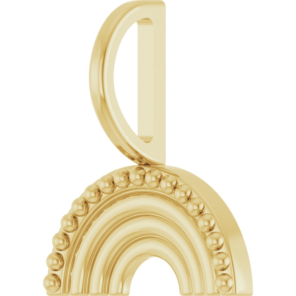 14K Yellow Gold Rainbow Charm/Pendant