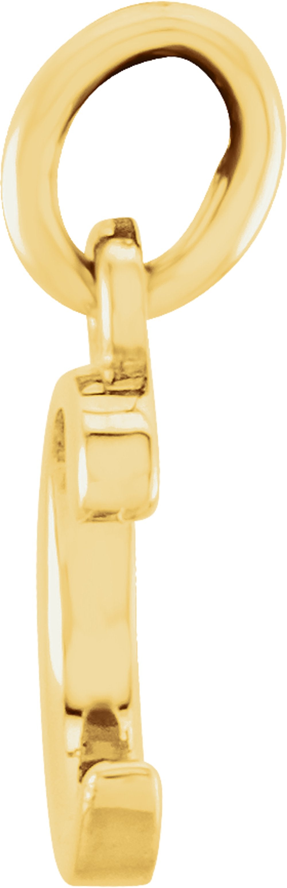 14K Yellow Gold Lowercase Initial c Charm/Pendant