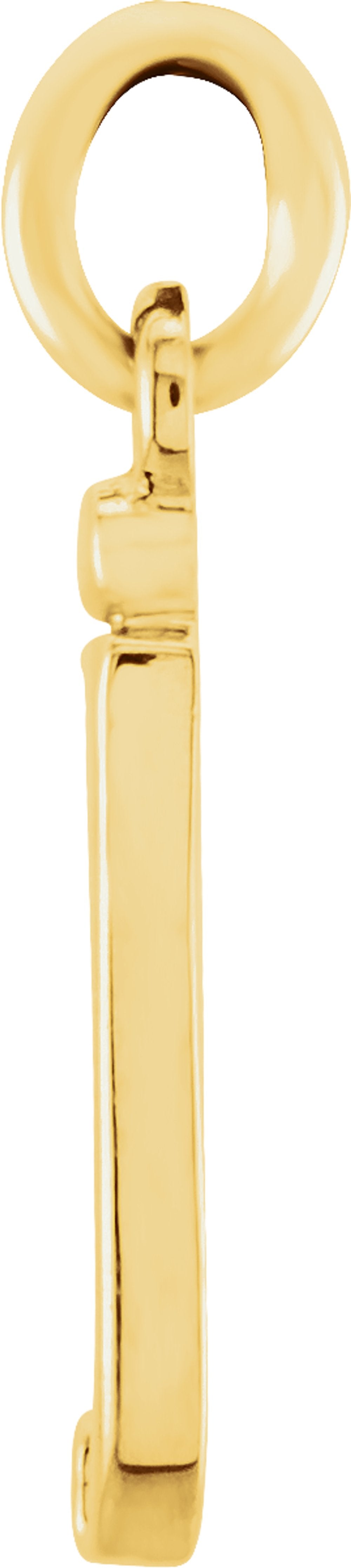 14K Yellow Gold Lowercase Initial j Charm/Pendant