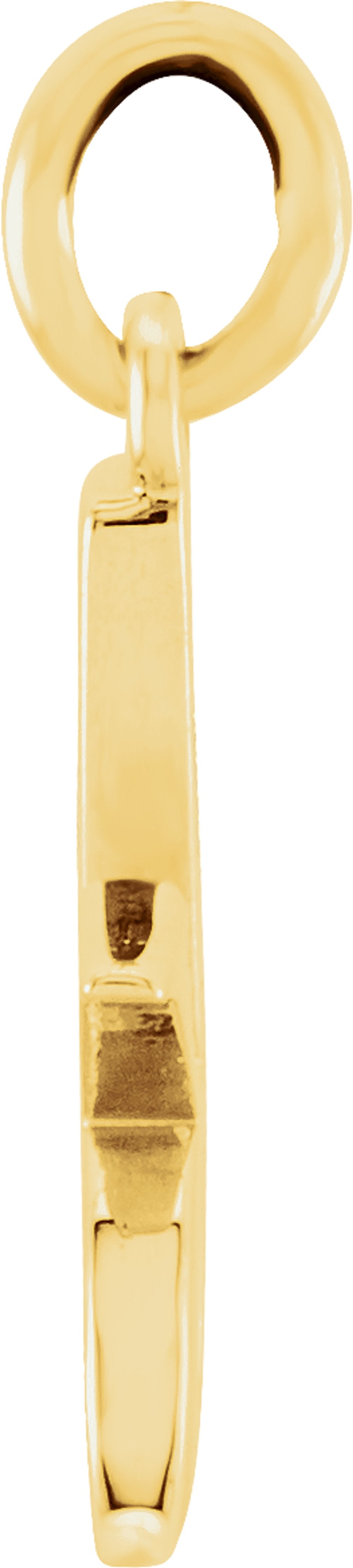 14K Yellow Gold Lowercase Initial k Charm/Pendant