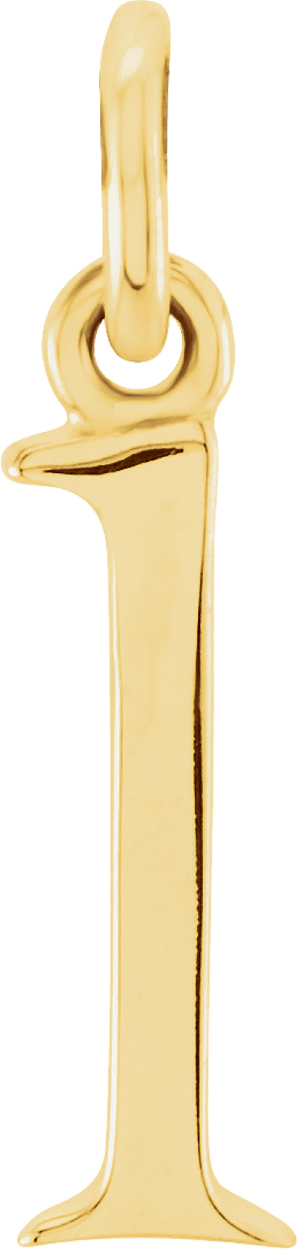 14K Yellow Gold Lowercase Initial l Charm/Pendant