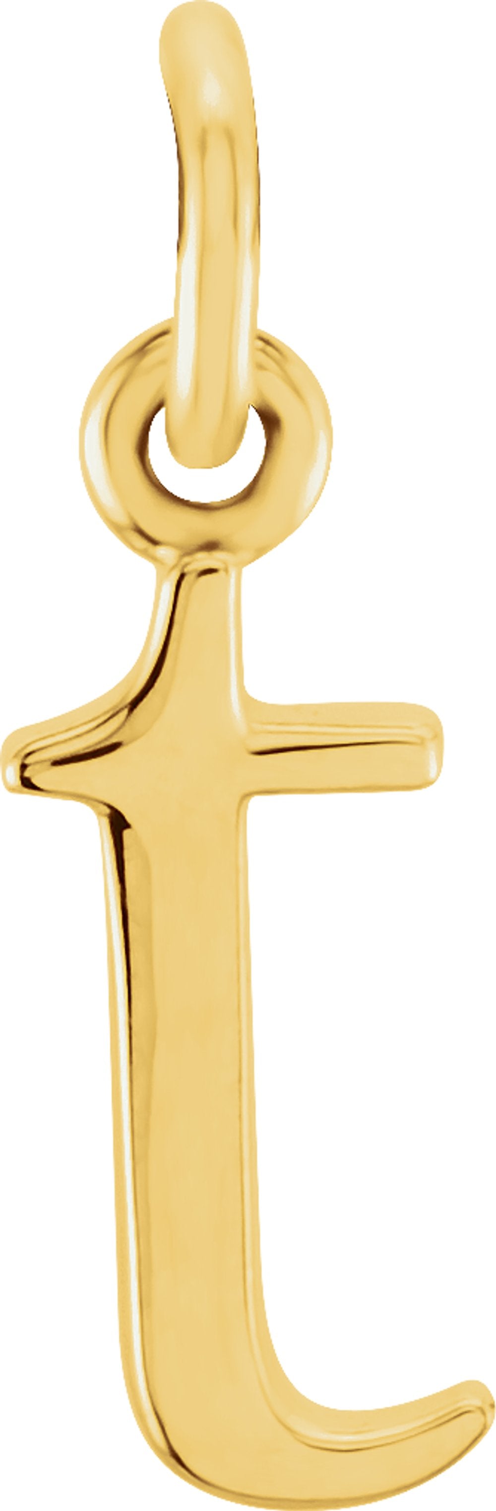 14K Yellow Gold Lowercase Initial t Charm/Pendant