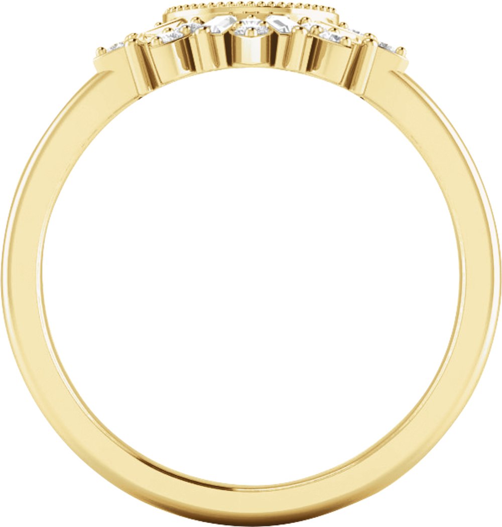 14K Yellow Gold 1/5 CTW Natural Diamond Contour Band