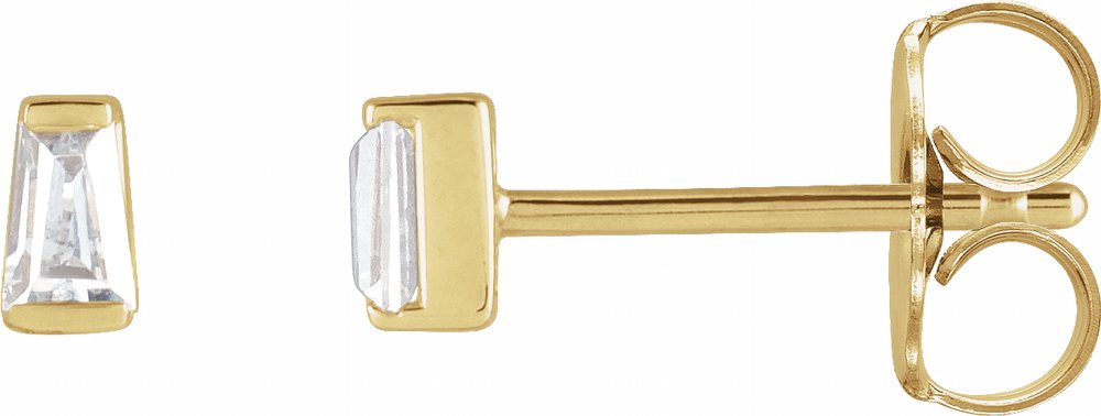 14K Yellow Gold 1/8 CTW Natural Diamond Channel-Set Earrings