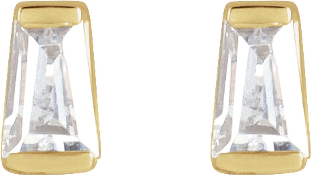 14K Yellow Gold 1/8 CTW Natural Diamond Channel-Set Earrings