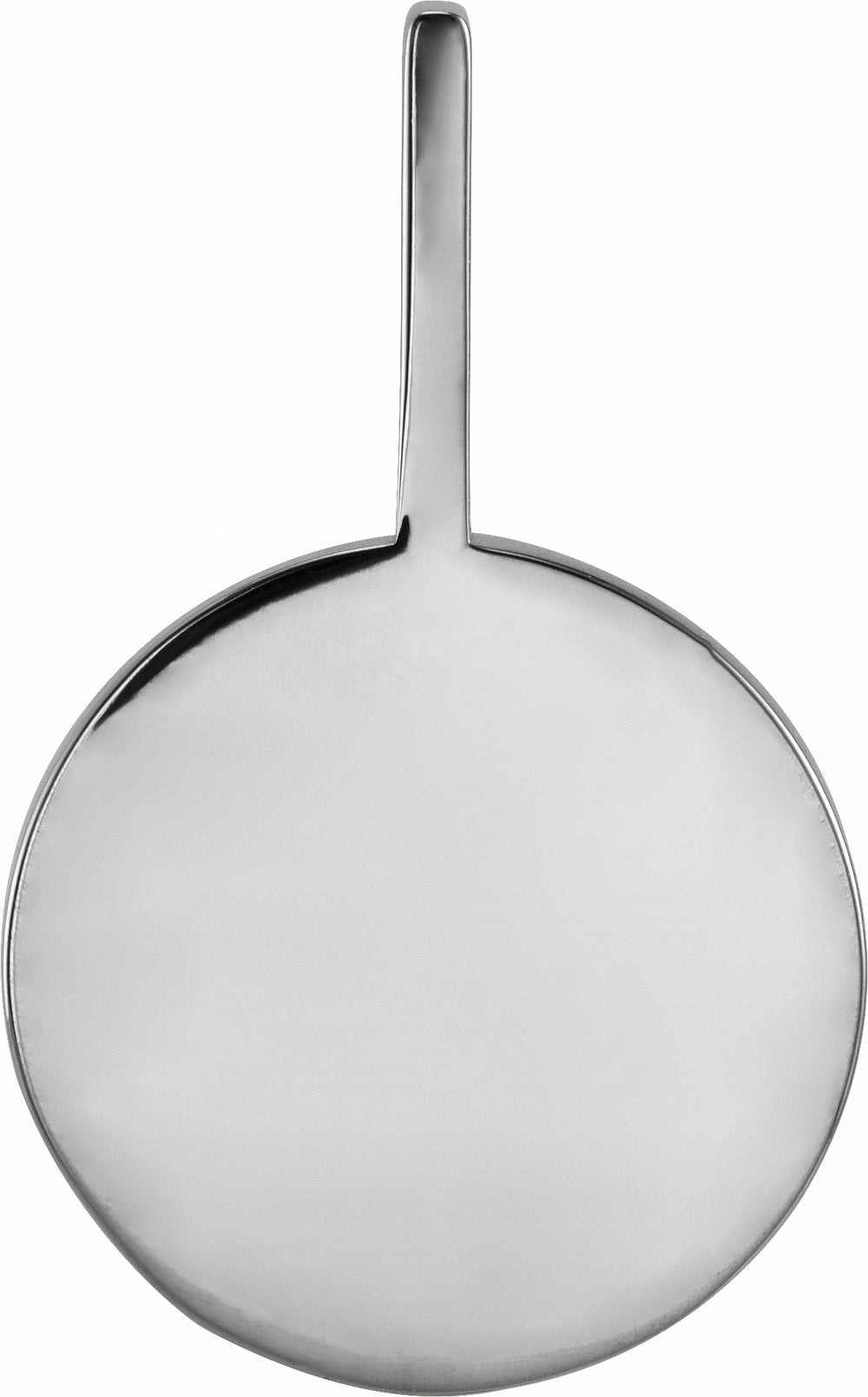 14K White Gold .01 CTW Natural Diamond Engravable Paw Print Charm/Pendant