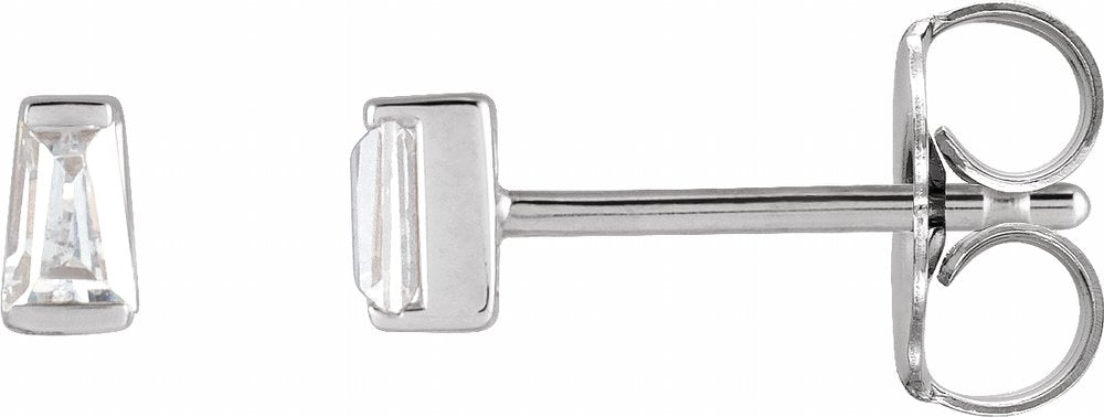 14K White Gold 1/8 CTW Lab-Grown Diamond Channel-Set Earrings