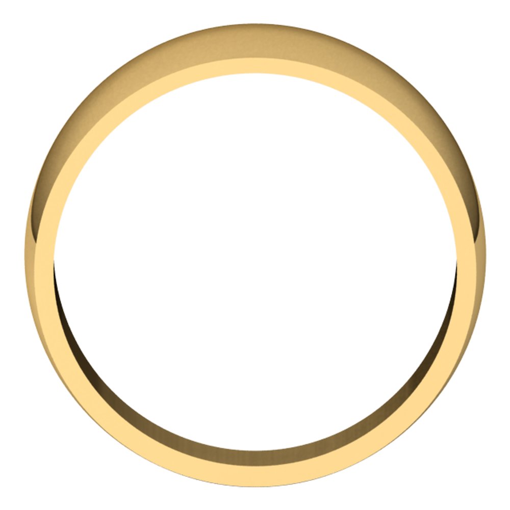 10K Yellow Gold 9 mm Tapered Half Round Band Size 7