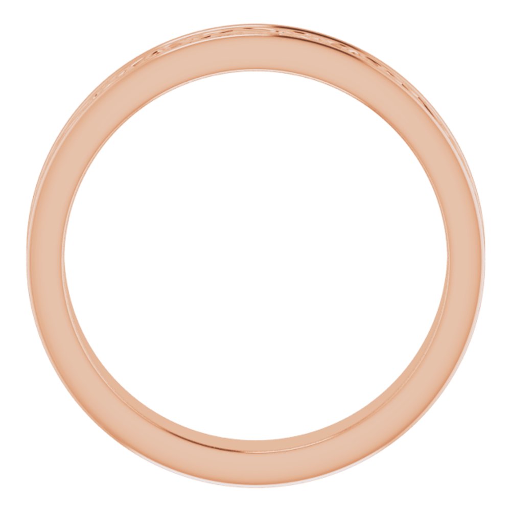 14K Rose 4 mm Celtic-Inspired Flat Band Size 7
