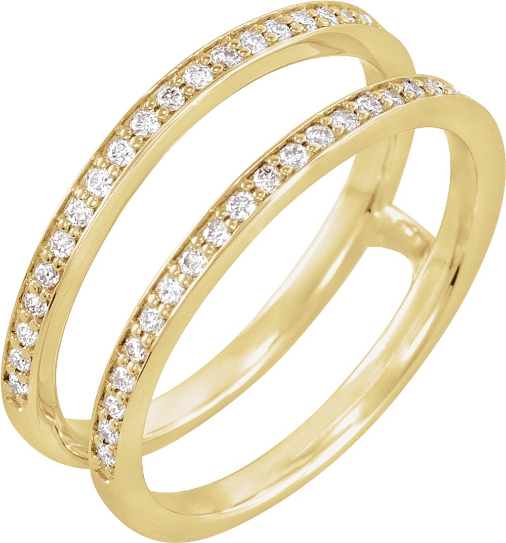 14K Yellow Gold 1/5 CTW Natural Diamond Ring Guard
